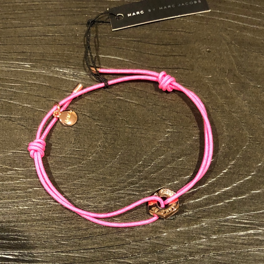 Marc by Marc Jacobs Vibrant Pink Cord Bracelet